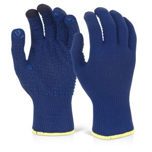 Touch Screen Knitted Glove Blue