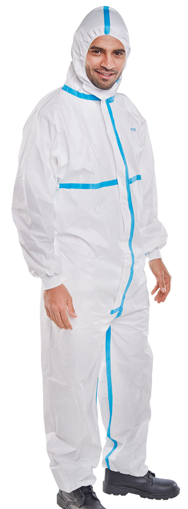 DISPOSABLE COVERALL WHITE L MICROPOROUS TYPE 4/5/6